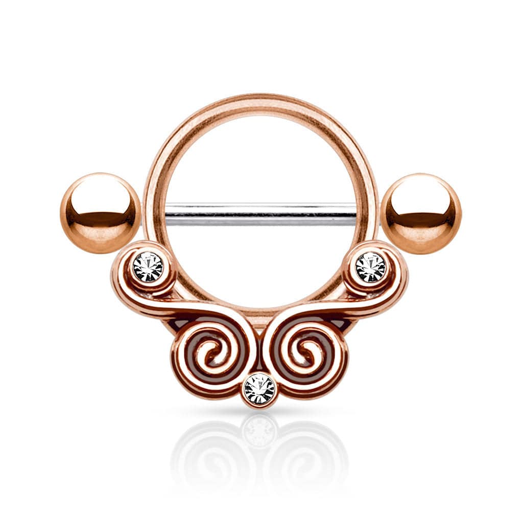 316L Surgical Steel Mini Lace Nipple Shield Barbell - Image 4